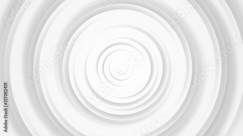 White gray circles abstract background.3D illustration with paper cut style.