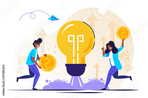 Wallpaper Mural Business ideas vector illustration. Torontodigital.ca