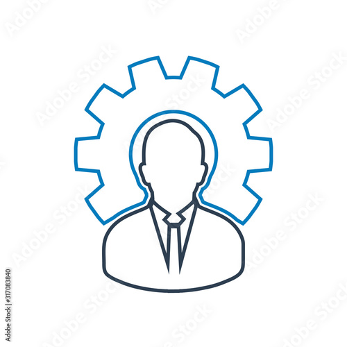 Business Management Line Icon. Flat style vector EPS.