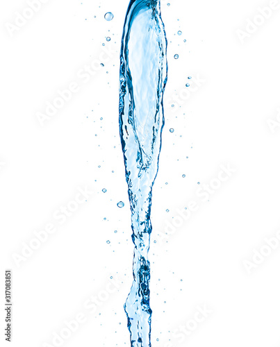 water jet isolated on white background