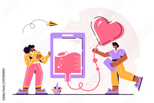 Blood donation vector illustration.