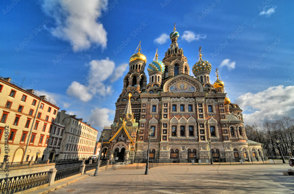 The Church of the Savior on Spilled Blood in Saint Petersburg, Russia.
