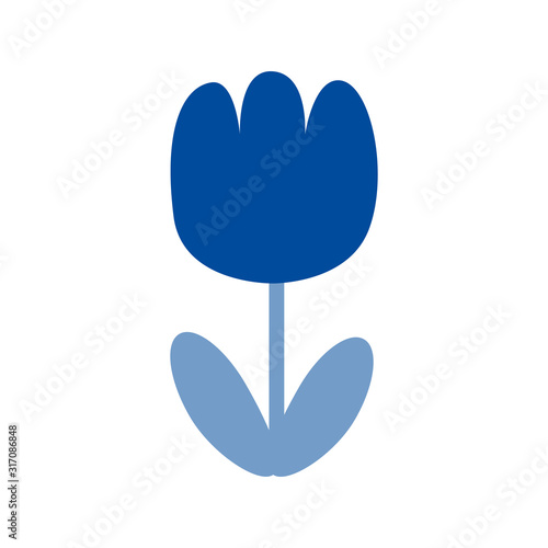 シンプルでかわいいオランダのチューリップのイラスト Stock Vector Adobe Stock