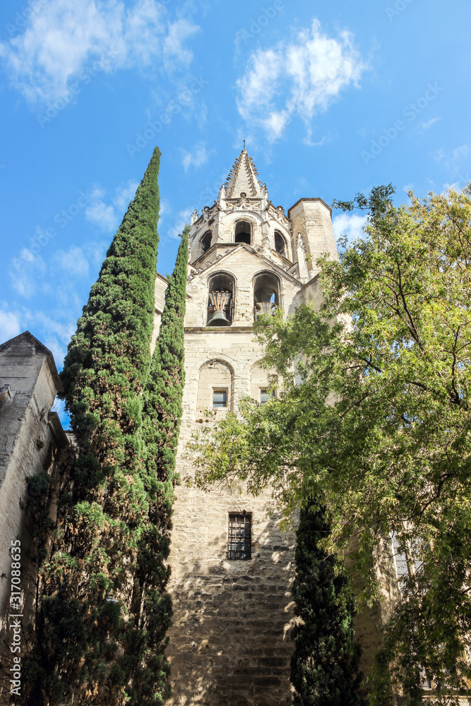 exterior of St Peter Catholic church in Avignon France