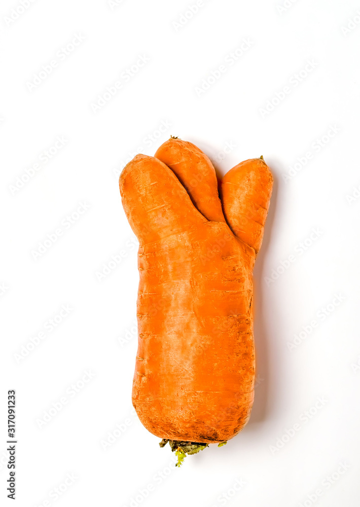 Ugly vegetable on a white background. Carrot Ugly vegetable on a white background. Carrot