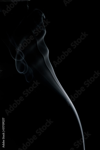 beautiful smoke on a black background