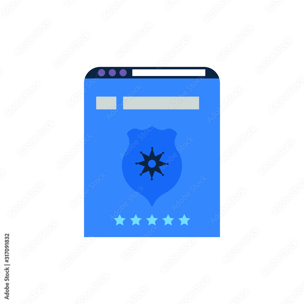 Website browsing security protection icon Website browsing security protection icon