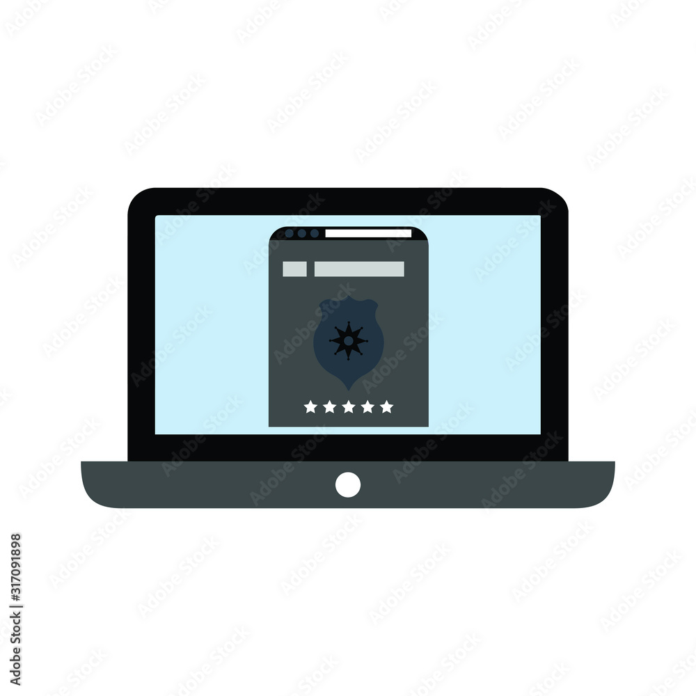 Website browsing security protection icon Website browsing security protection icon