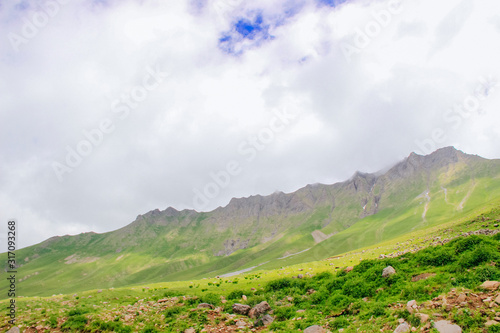 Big beautiful green rocky mountains