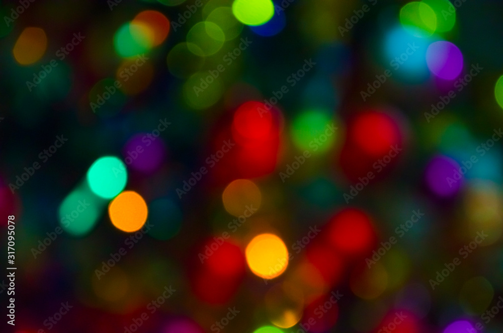 Abstract background: defocused varied colored lights