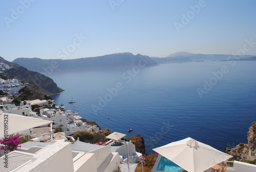 A view of the sea from Santorini