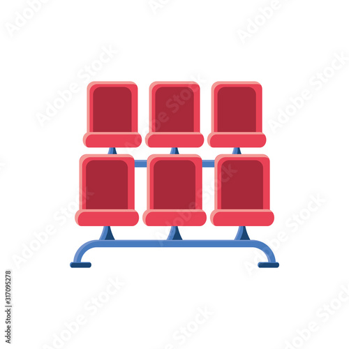 American football stadium chairs vector design