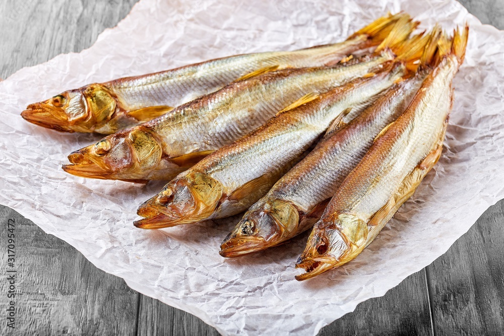 Fresh hot and cold smoked fish is a very tasty snack Fresh hot and cold smoked fish is a very tasty snack