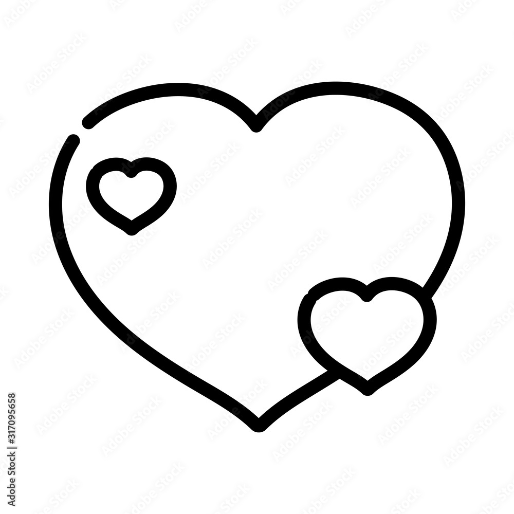happy valentines day, hearts love romantic feelings icon thick line happy valentines day, hearts love romantic feelings icon thick line