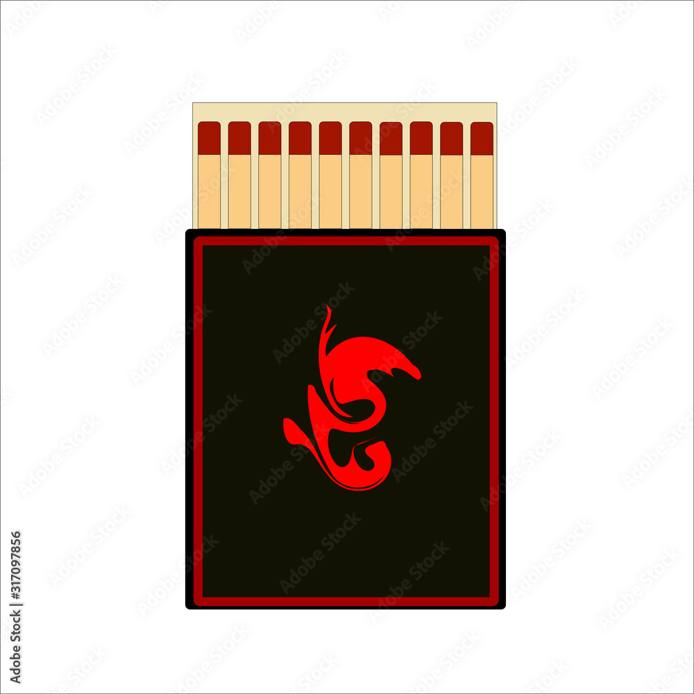 A pack of matches with black packaging A pack of matches with black packaging