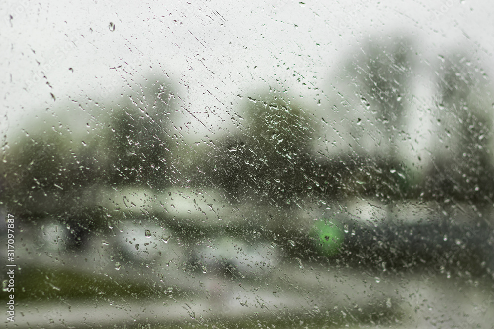 Raindrops on the glass. Bad weather. Raindrops on the glass. Bad weather.