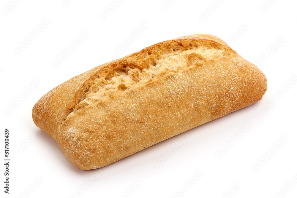 Freshly baked crispy bread rolls, isolated on white background Freshly baked crispy bread rolls, isolated on white background