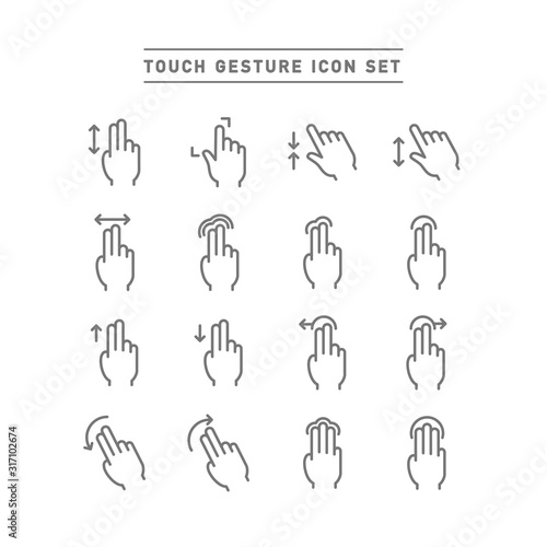 TOUCH GESTURE ICON SET