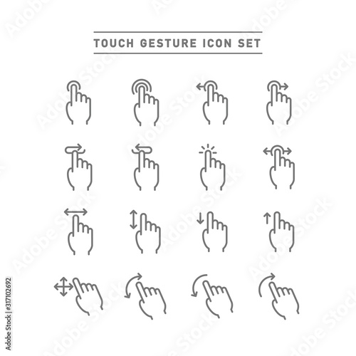 TOUCH GESTURE ICON SET