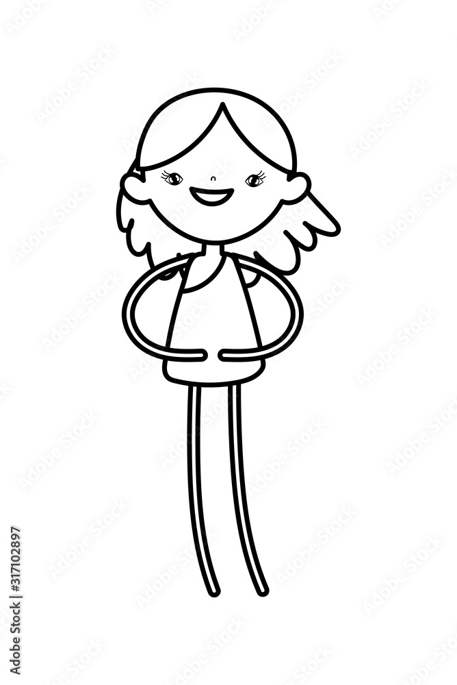 happy valentines day, cute cupid romantic love cartoon character thick line happy valentines day, cute cupid romantic love cartoon character thick line