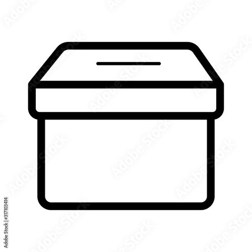 box with slot to insert the donation charity