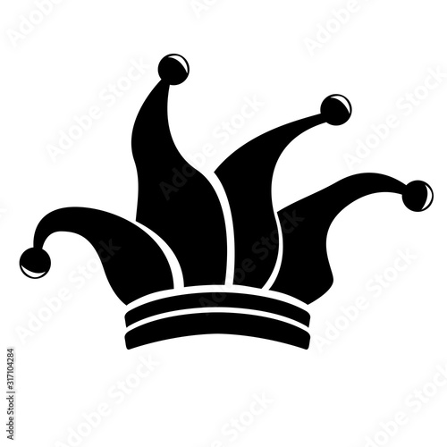Harlequin hat silhouette