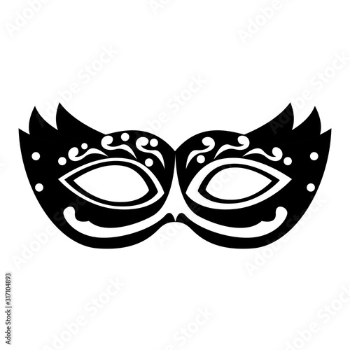 Mardi Gras theater mask silhouette