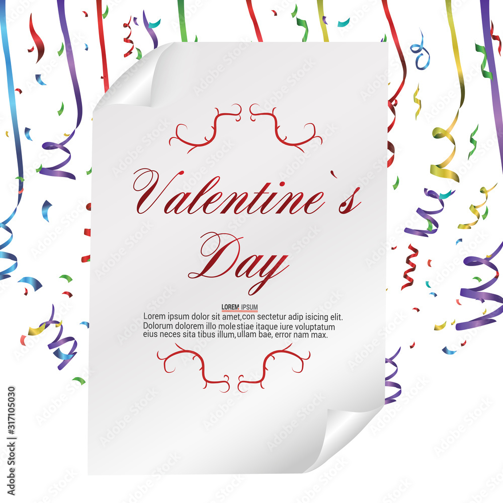 Happy Valentines Day. Lettering design