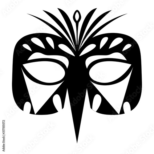 Mardi Gras theater mask silhouette
