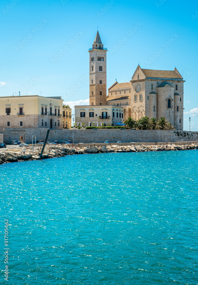 Trani waterfront with the beautiful Cathedral. Province of Barletta Andria Trani, Apulia (Puglia), southern Italy.