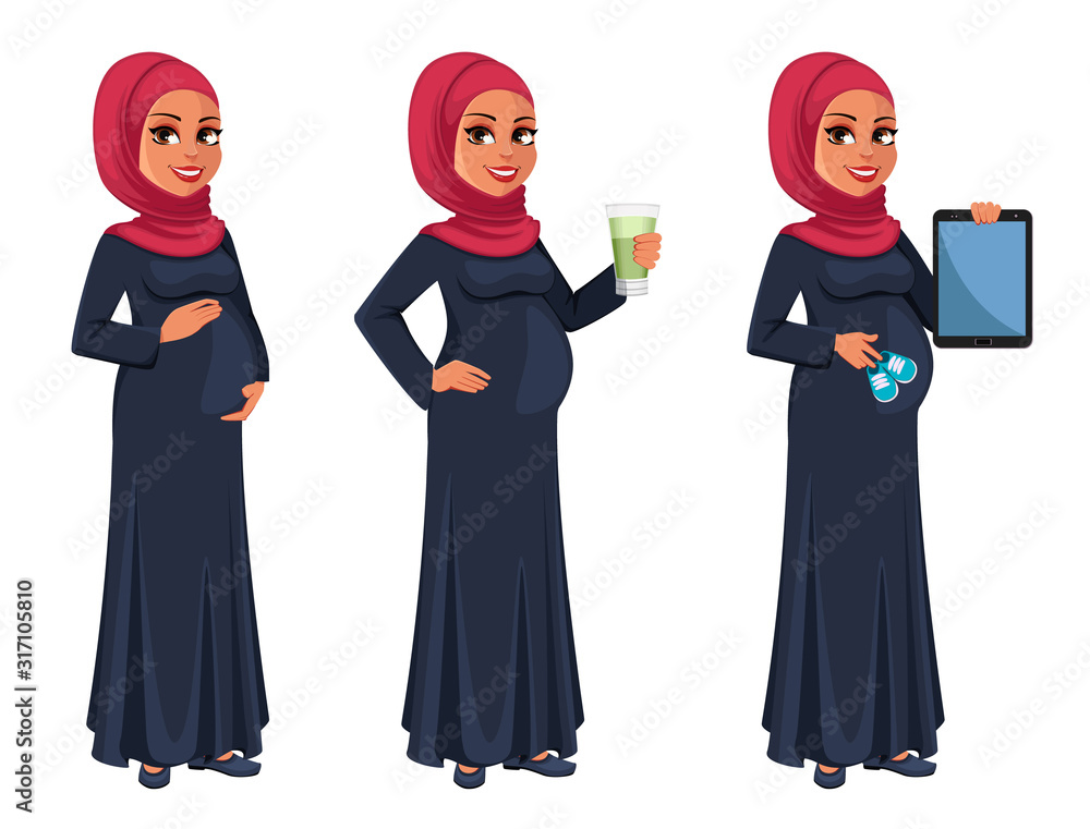 Beautiful pregnant Muslim woman in hijab Beautiful pregnant Muslim woman in hijab