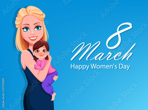 Happy International Women's Day greeting card