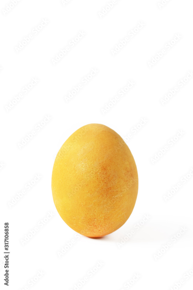 Yellow easter egg isolated on white background. Happy easter time. Yellow easter egg isolated on white background. Happy easter time.