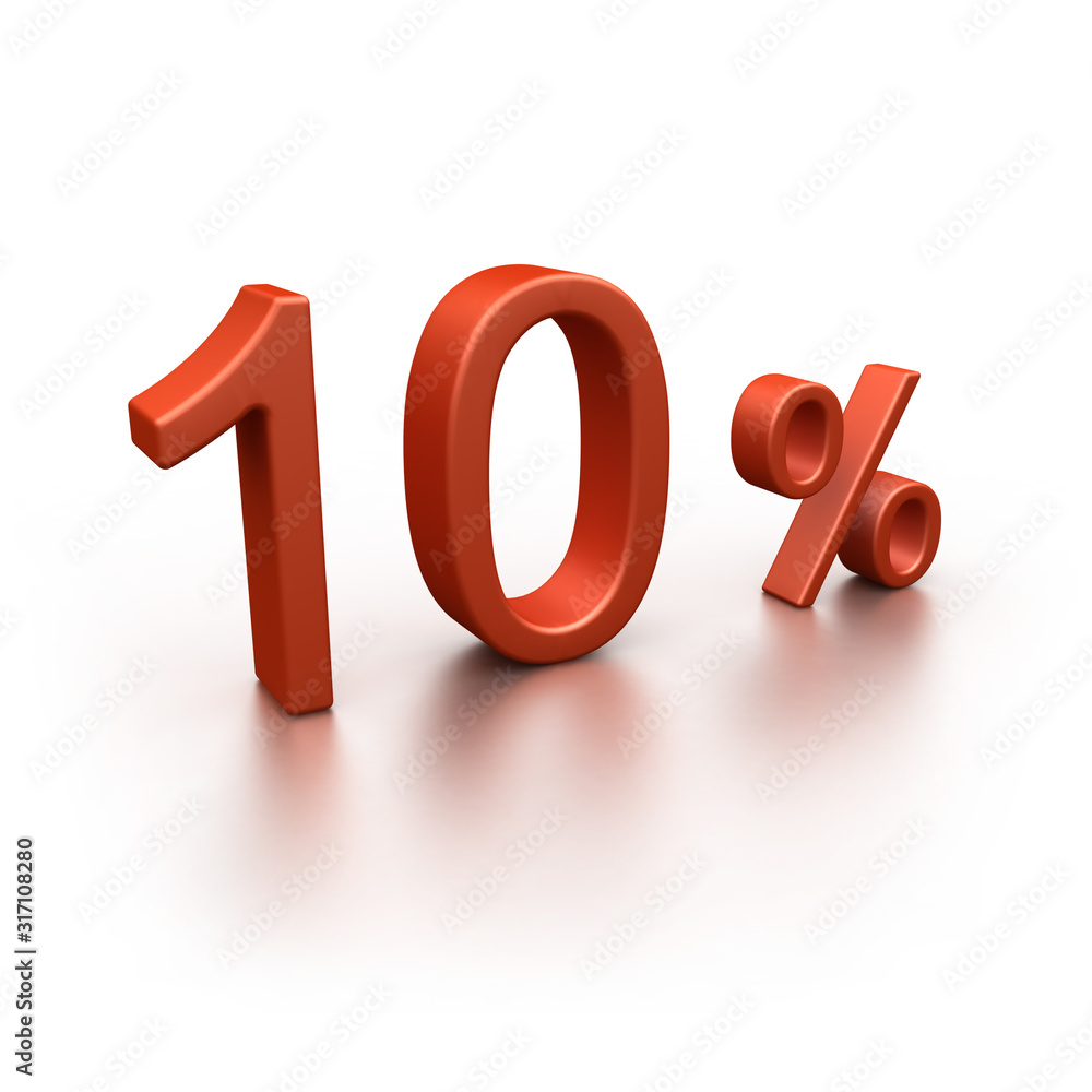 Discount symbol isolated on white, original 3d rendering Discount symbol isolated on white, original 3d rendering