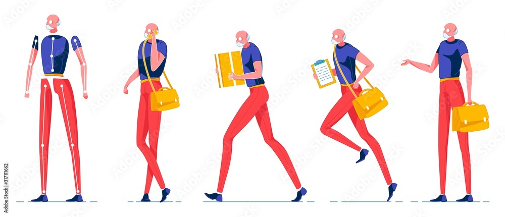 Delivery Man Character Constructor, Old Person. Delivery Man Character Constructor, Old Person.
