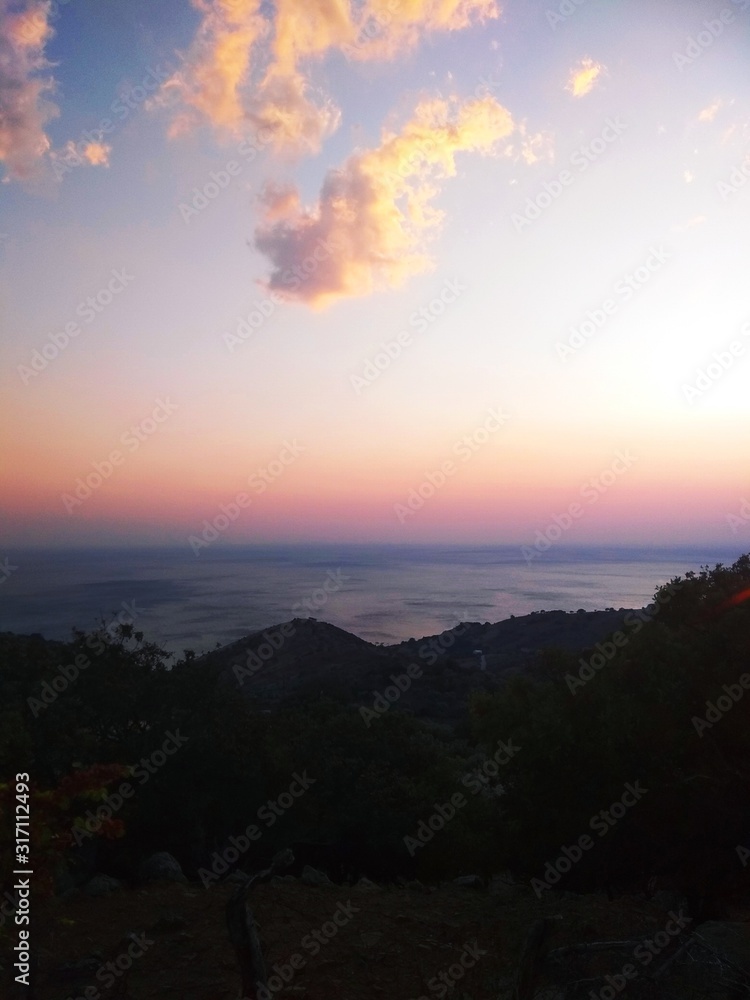 Fototapeta premium sunset in mountains