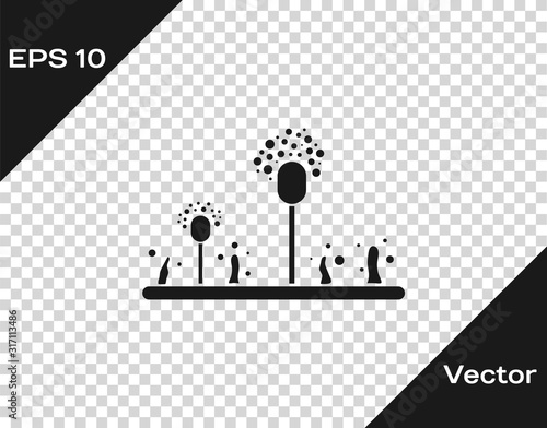 Grey Mold icon isolated on transparent background. Vector Illustration