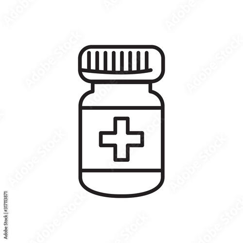medicine bottle icon vector design