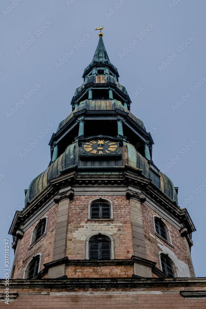 Tower of St. Peter's Church, Old Riga Latvia