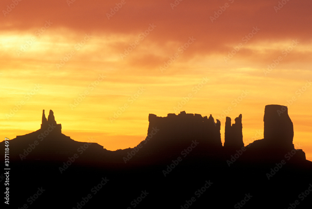 Monument Valley Tribal Park At Sunrise, Arizona
