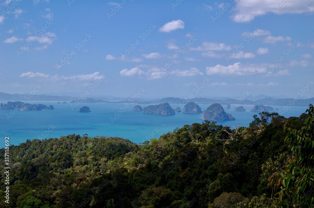 Thailand sea islands and mountans