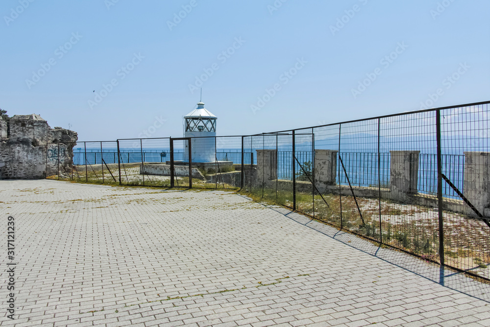 Obraz premium Panorama of embankment of city of Kavala, Greece