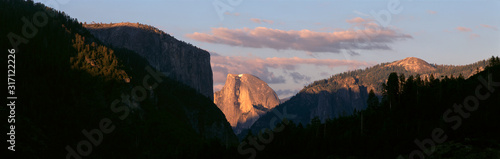 Half Dome Mountain At Sunset  Yosemite National Park  California