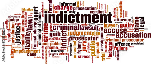 Indictment word cloud