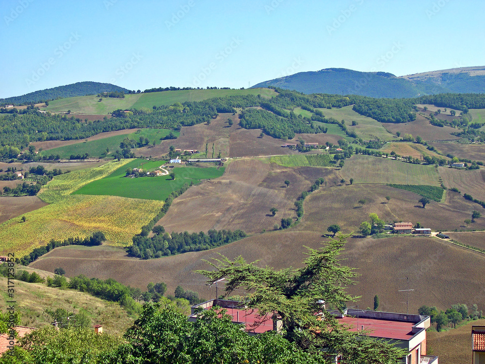 Italy, Marche, Apennines landscape near Camerino,