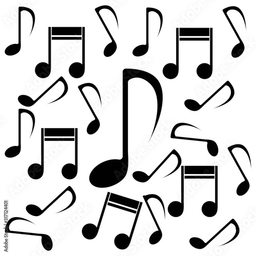 music note logo vector