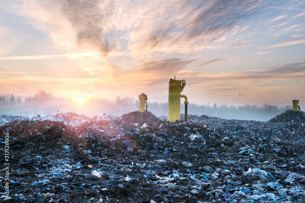 Gas production from waste