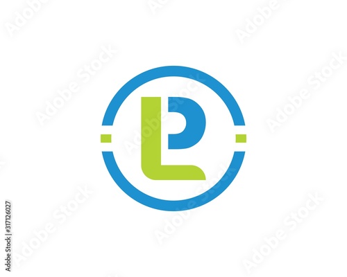 lp letter logo business vector