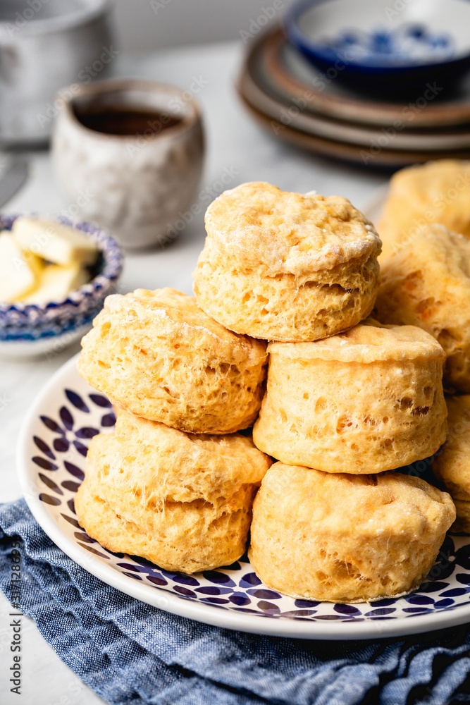 Sweet potato biscuits on a bright background Sweet potato biscuits on a bright background