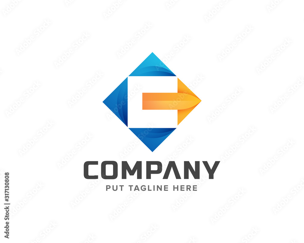 Colorful letter initial C logo collection Colorful letter initial C logo collection